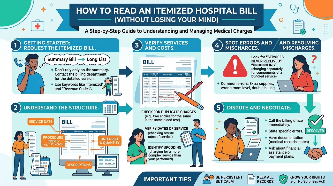 How to Read an Itemized Hospital Bill (Without Losing Your Mind)