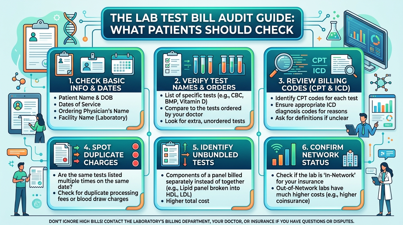 The Lab Test Bill Audit Guide: What Patients Should Check