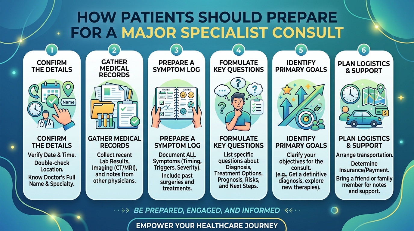 How Patients Should Prepare for a Major Specialist Consult